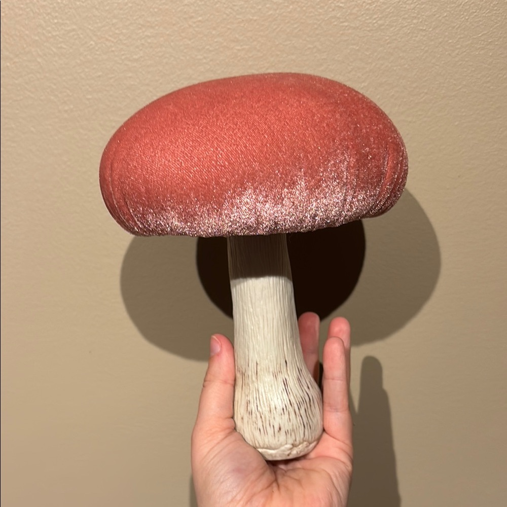 Plush Red Mushroom Decor